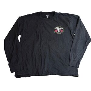 Texas‎ Tech Red Raiders Long Sleeve T Shirt Black Graphic Skull Roses EST 1923 M